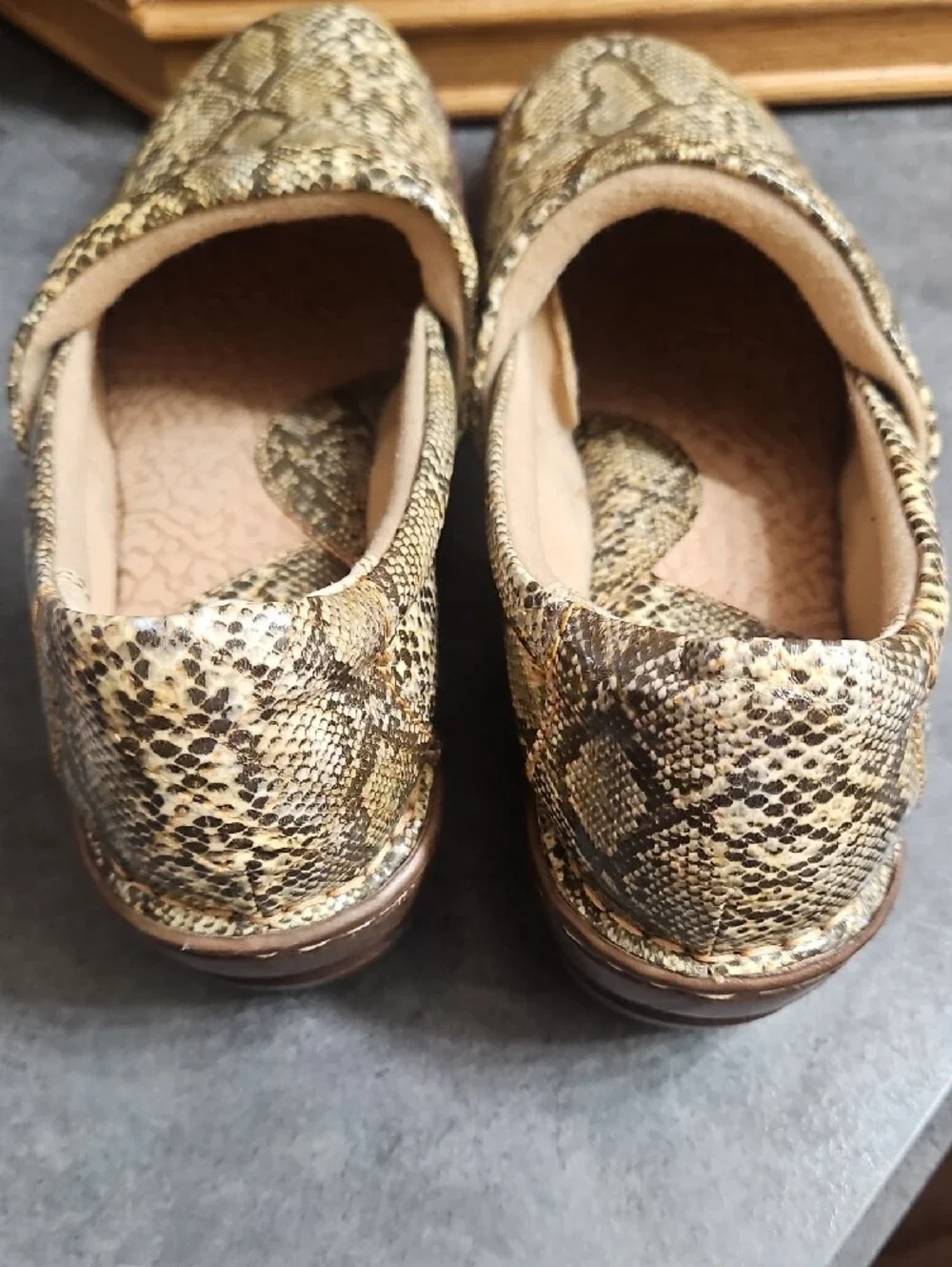 boc Men's Snakeskin-Print Slip-On Loafers in Brown and Black